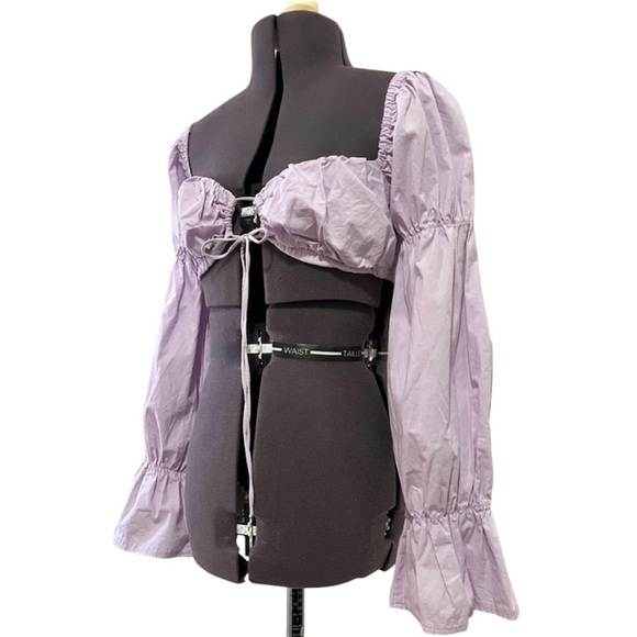 Princess Polly Raeana Long Sleeve Top Lilac US Size 2 - Picture 2 of 5